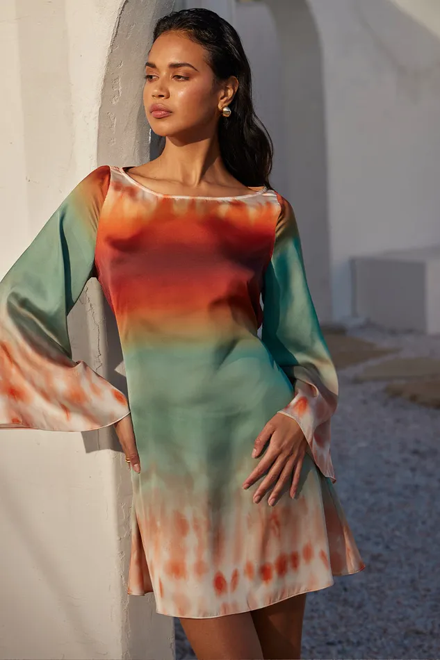 Misa Los Angeles Twiggy Dress Carnelian Ombre Women Dresses
