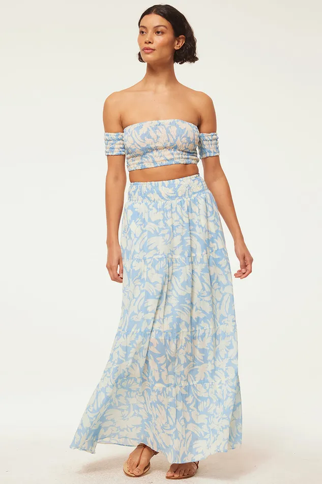 Misa Los Angeles Yelena Skirt Patmos Sky Women Skirts and Shorts
