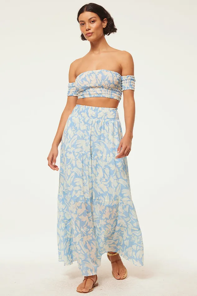 Misa Los Angeles Yelena Skirt Patmos Sky Women Skirts and Shorts