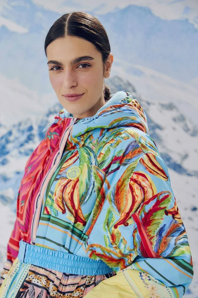Mixed Scarves Ski Puffer Jacket Women Farm Rio Puffer Jackets