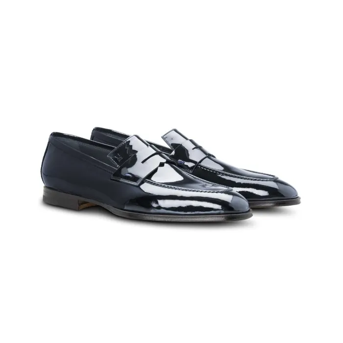 Moreschi Loafers Blue Patent Leather Loafer 8211 Men