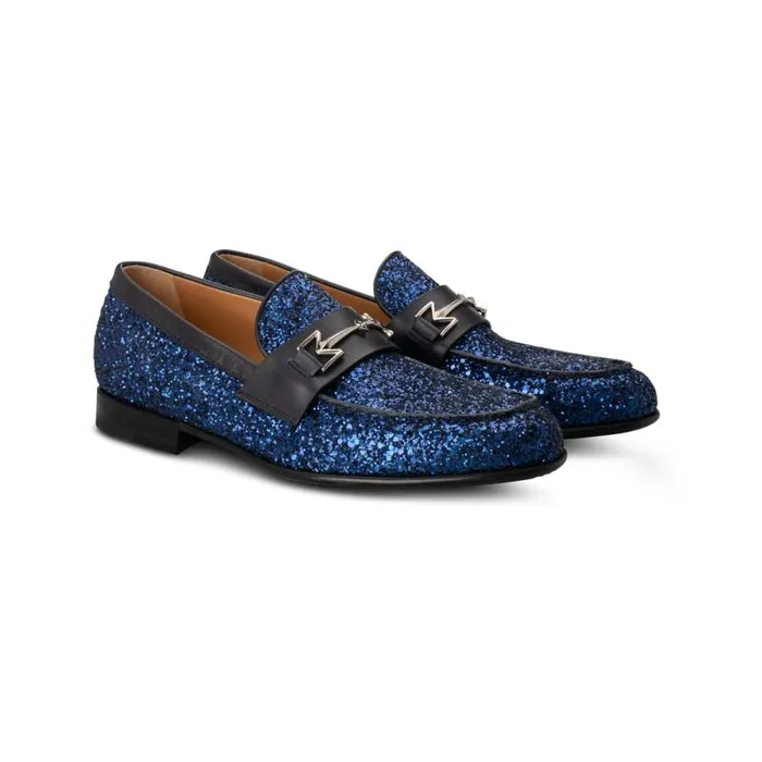 Moreschi Loafers FOR HIM 8211 Blue Glitter Loafer 8211 Men