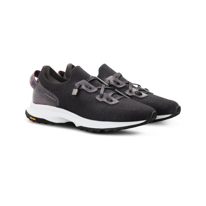 Moreschi Sneakers Black Wool Knit Sneaker 8211 Men