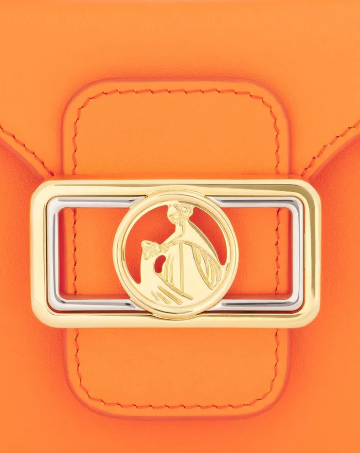 Nano Pencil Cat Leather And Rhinestone Bag Bright Orange Women Lanvin Pencil