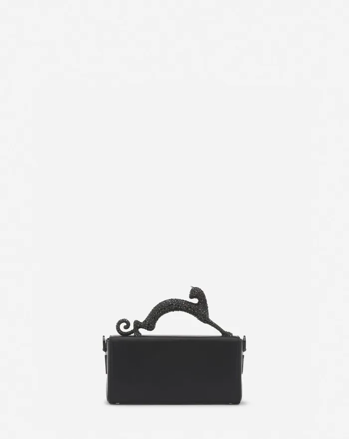 Nano Pencil Cat Leather Bag Black Women Lanvin Mini Bags and Clutches Nano Pencil Cat Leather Bag Black Women Lanvin Mini Bags and Clutches