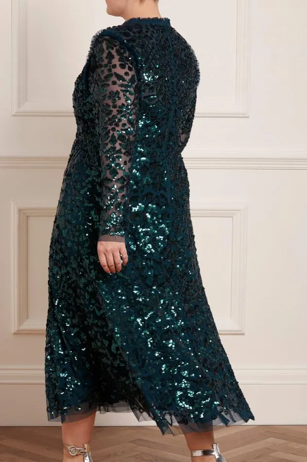 Needle and Thread Dresses Aurelia Long Sleeve Ballerina Dress Green 8211 Women