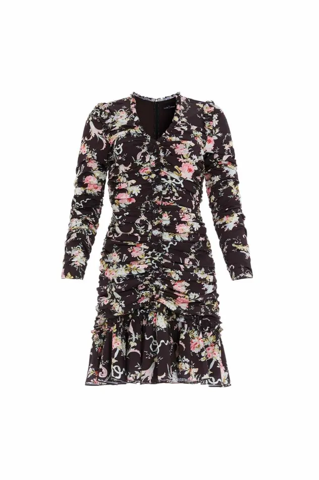 Needle and Thread Dresses Enchanted Garden Ellen Crepe Micro Mini Dress Black 8211 Women