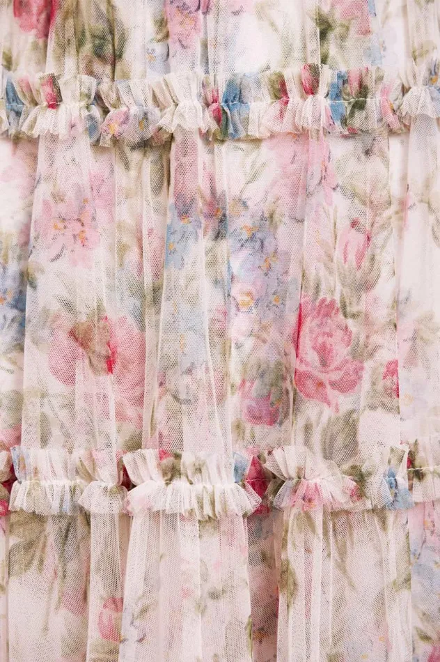 Needle and Thread Dresses Floral Fantasy Peaches Smocked Ankle Gown Multi 8211 Women