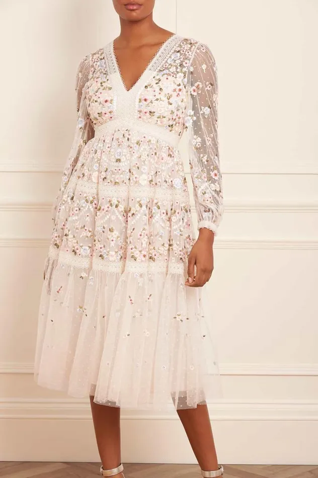 Needle and Thread Dresses Garland Ribbon Midaxi Dress Champagne 8211 Women