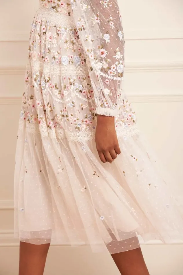 Needle and Thread Dresses Garland Ribbon Midaxi Dress Champagne 8211 Women