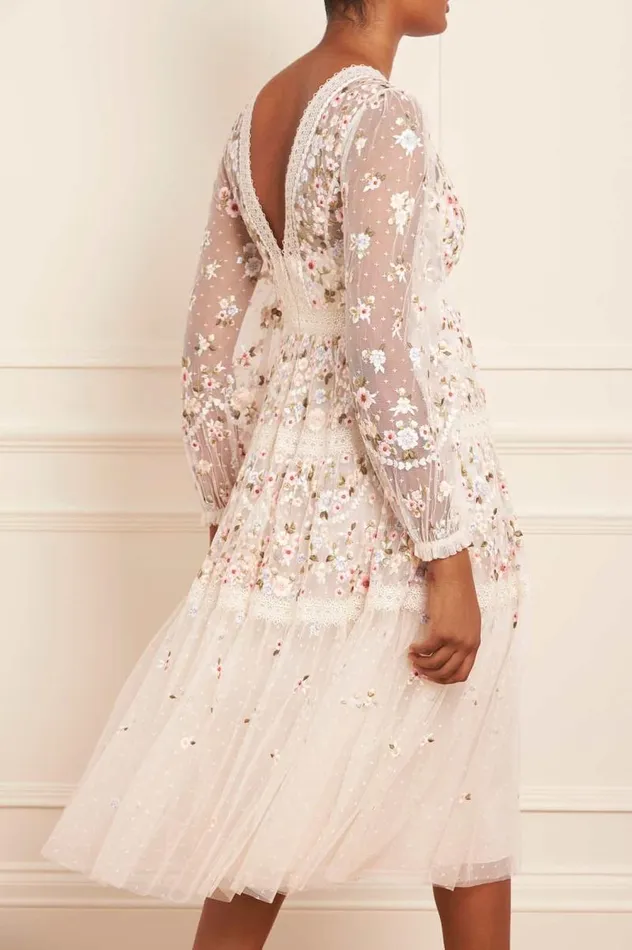 Needle and Thread Dresses Garland Ribbon Midaxi Dress Champagne 8211 Women