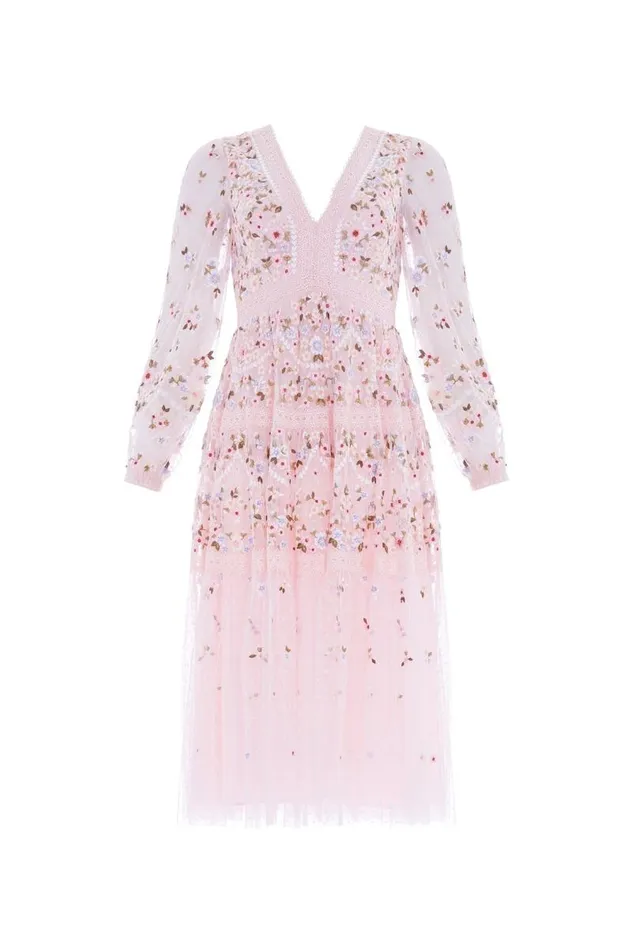 Needle and Thread Dresses Garland Ribbon Midaxi Dress Pink 8211 Women
