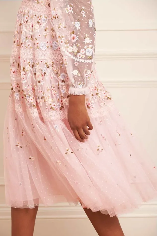 Needle and Thread Dresses Garland Ribbon Midaxi Dress Pink 8211 Women