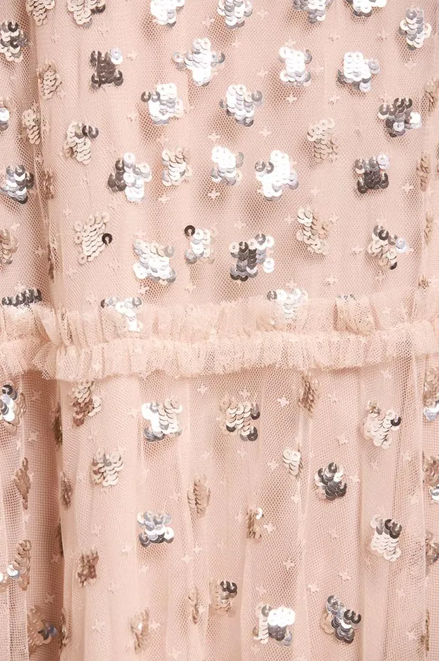 Needle and Thread Dresses Glisten Tiered Ankle Gown Beige 8211 Women