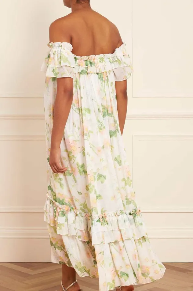 Needle and Thread Dresses Immortal Rose Aria Chiffon OffShoulder Ankle Gown Multi 8211 Women