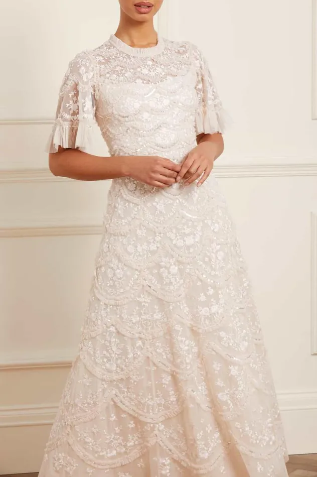 Needle and Thread Dresses Lily Bloom Ankle Gown Champagne 8211 Women