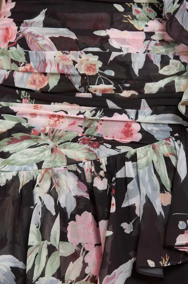 Needle and Thread Dresses Paradise Garden Susie Chiffon HighLow Dress Black 8211 Women