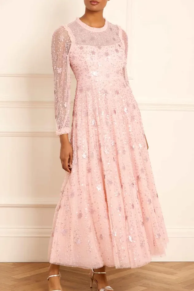 Needle and Thread Dresses Shooting Stars Long Sleeve Ankle Gown Pink 8211 Women