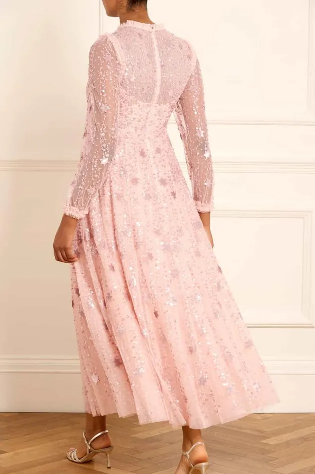 Needle and Thread Dresses Shooting Stars Long Sleeve Ankle Gown Pink 8211 Women