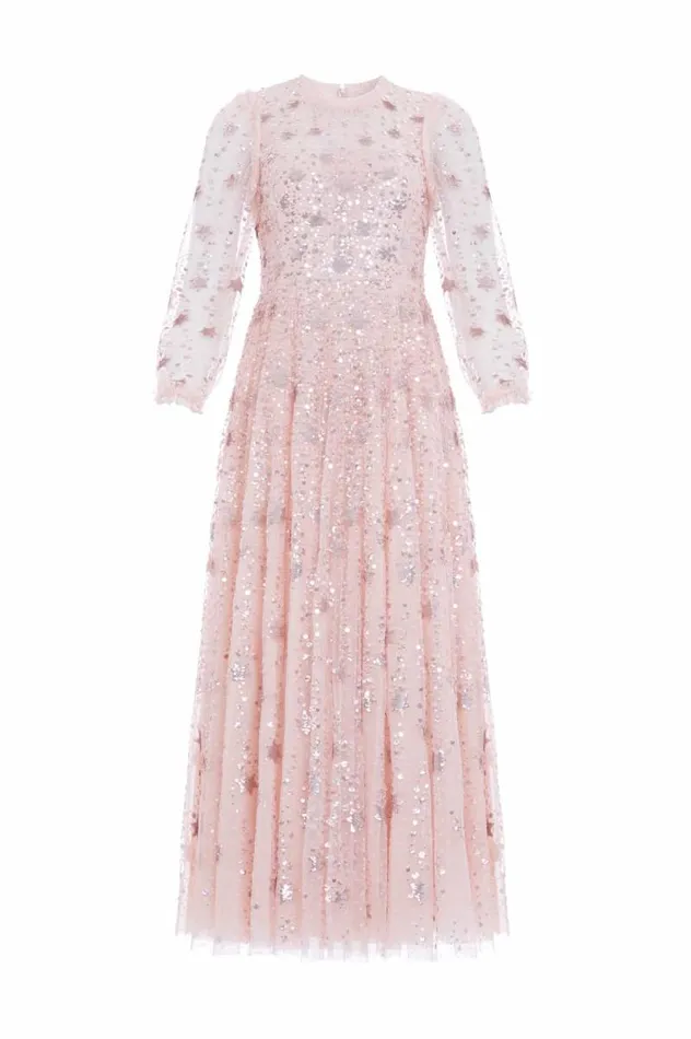 Needle and Thread Dresses Shooting Stars Long Sleeve Ankle Gown Pink 8211 Women
