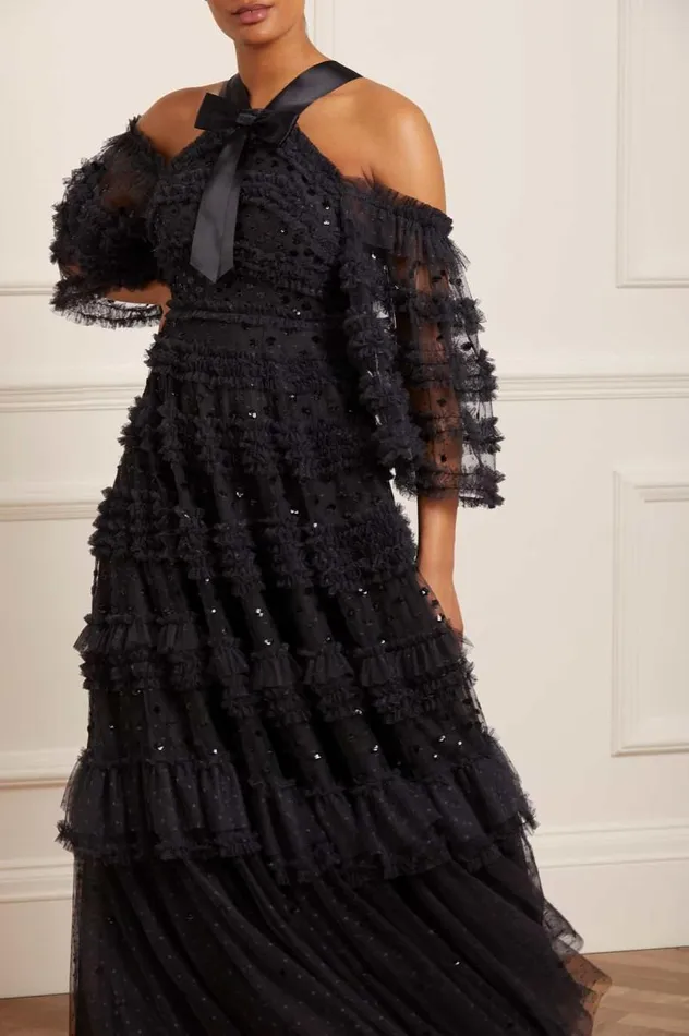 Needle and Thread Dresses Vivian Off Shoulder Gown Black 8211 Women