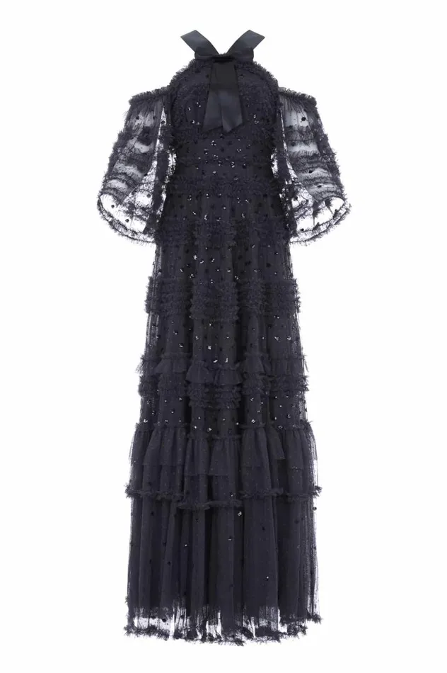 Needle and Thread Dresses Vivian Off Shoulder Gown Black 8211 Women