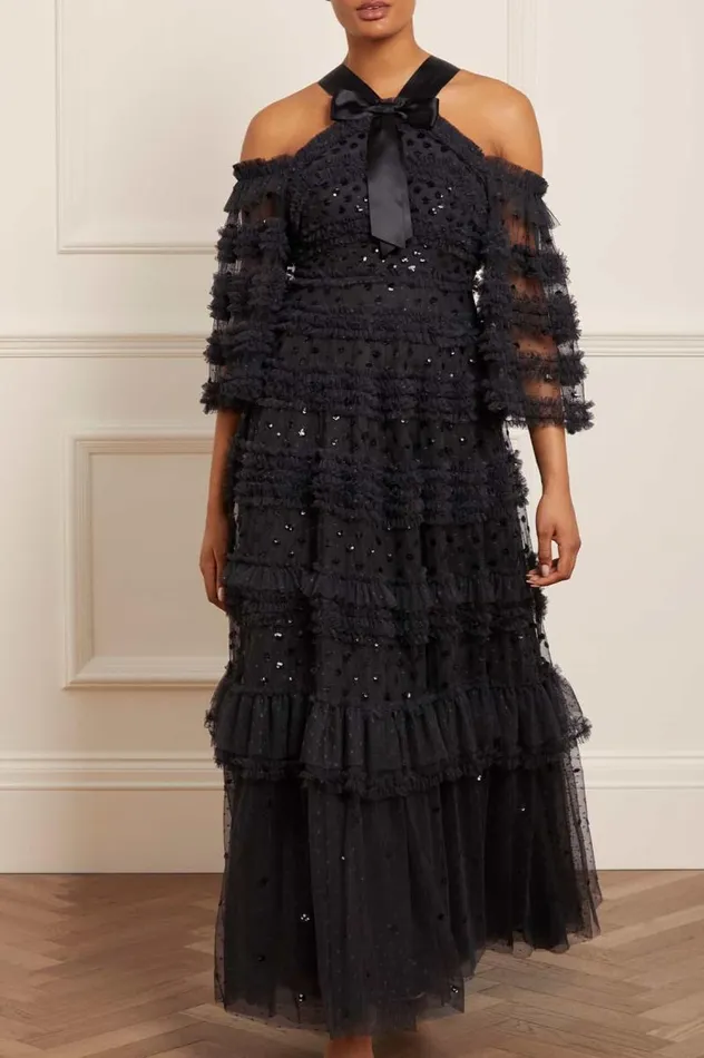 Needle and Thread Dresses Vivian Off Shoulder Gown Black 8211 Women