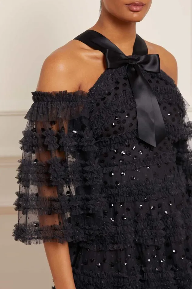 Needle and Thread Dresses Vivian Off Shoulder Gown Black 8211 Women