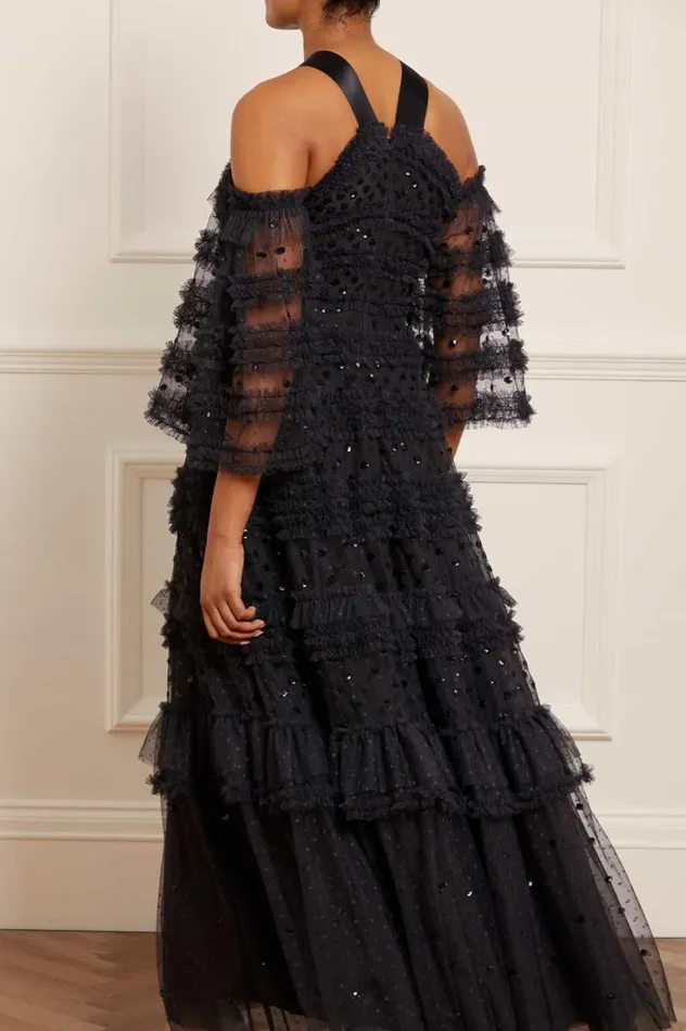 Needle and Thread Dresses Vivian Off Shoulder Gown Black 8211 Women