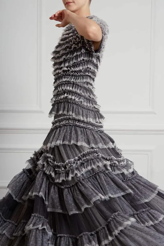 Needle and Thread Dresses Wild Rose Ruffle Gown Black 8211 Women