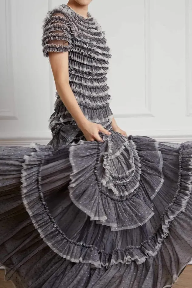 Needle and Thread Dresses Wild Rose Ruffle Gown Black 8211 Women