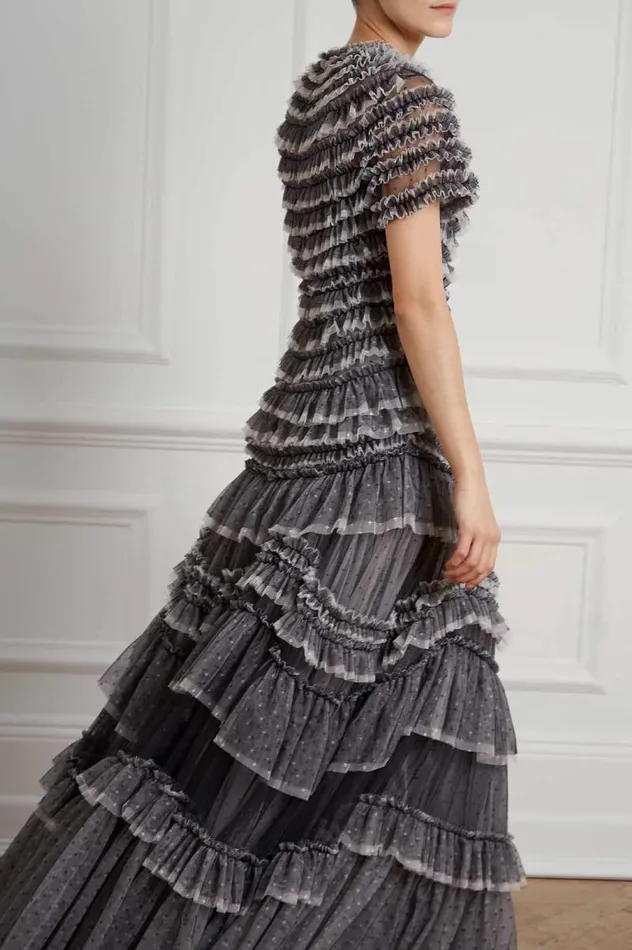 Needle and Thread Dresses Wild Rose Ruffle Gown Black 8211 Women