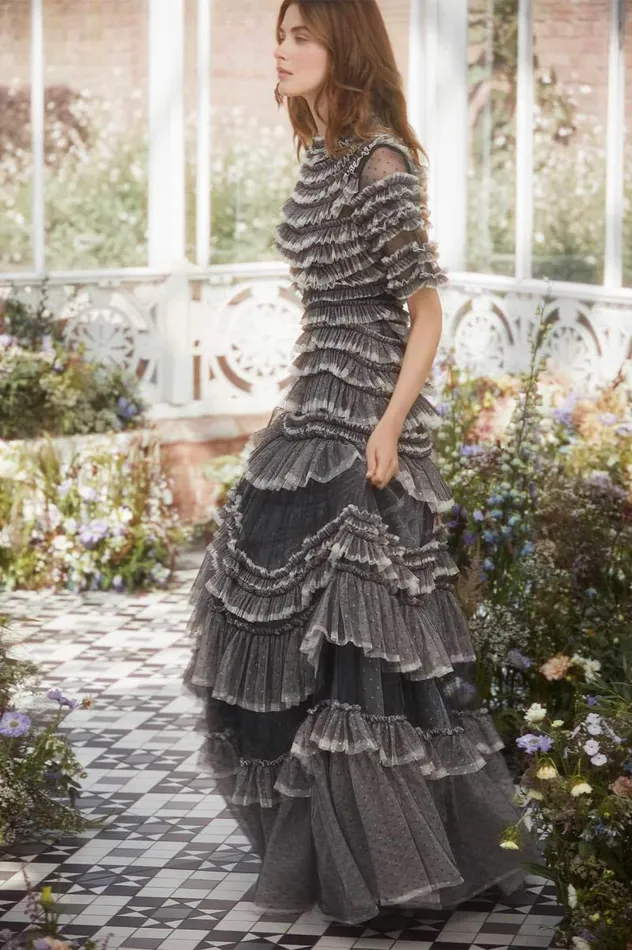 Needle and Thread Dresses Wild Rose Ruffle Gown Black 8211 Women