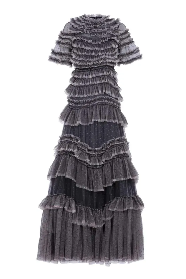 Needle and Thread Dresses Wild Rose Ruffle Gown Black 8211 Women