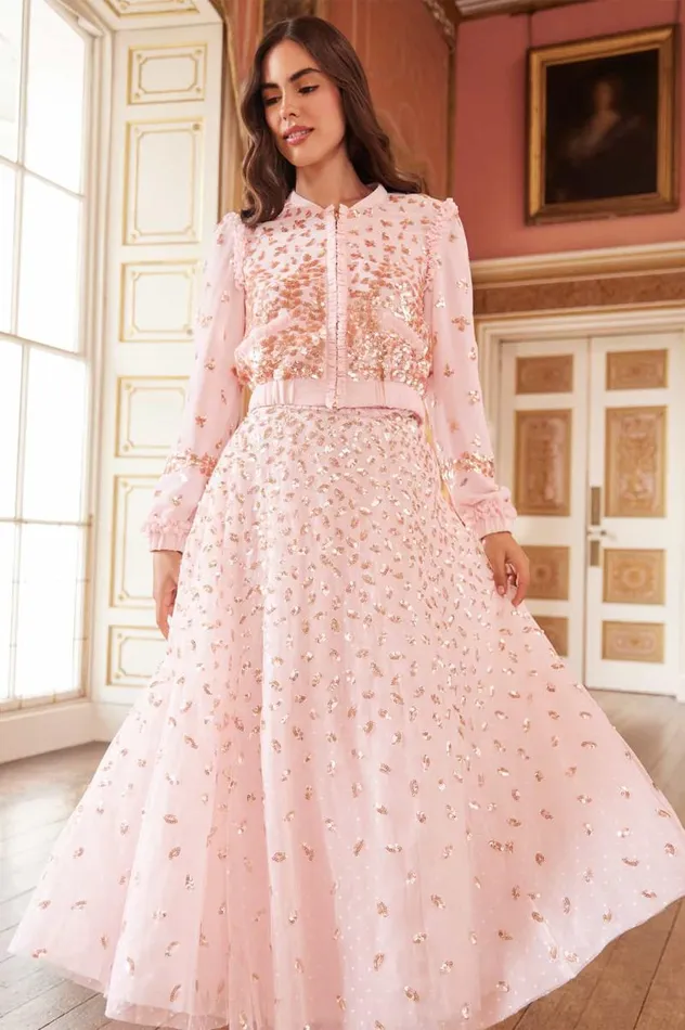 Needle and Thread Skirts Autumn Leaves Ballerina Skirt Pink 8211 Women