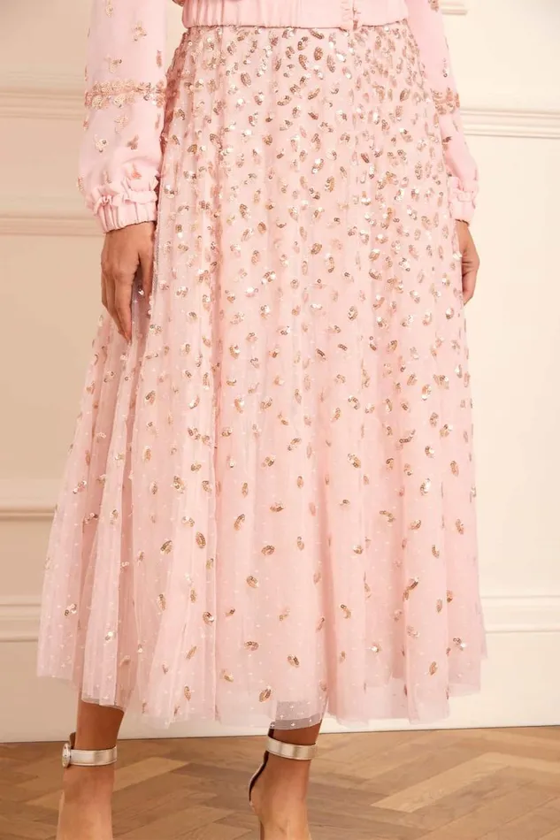 Needle and Thread Skirts Autumn Leaves Ballerina Skirt Pink 8211 Women