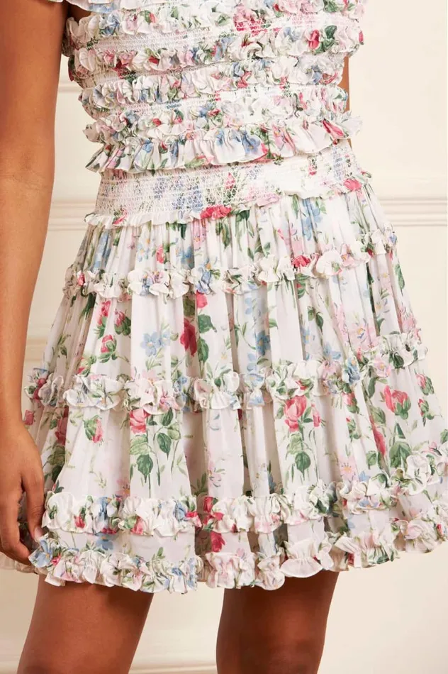 Needle and Thread Skirts Floral Fantasy Chiffon Smocked Micro Mini Skirt Multi 8211 Women Needle and Thread Skirts Floral Fantasy Chiffon Smocked Micro Mini Skirt Multi 8211 Women