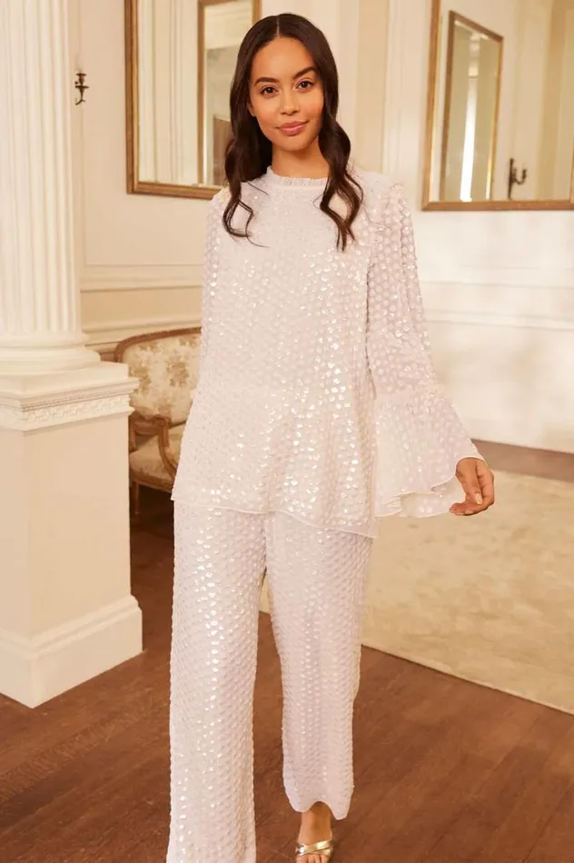 Needle and Thread Tops Raindrop Gloss Tunic Champagne 8211 Women