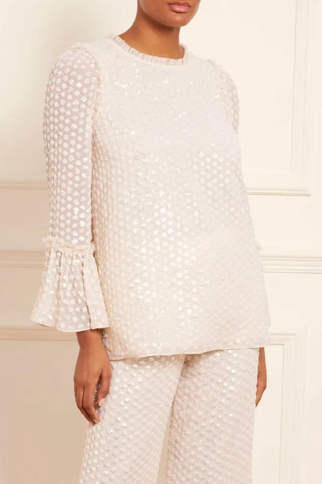 Needle and Thread Tops Raindrop Gloss Tunic Champagne 8211 Women