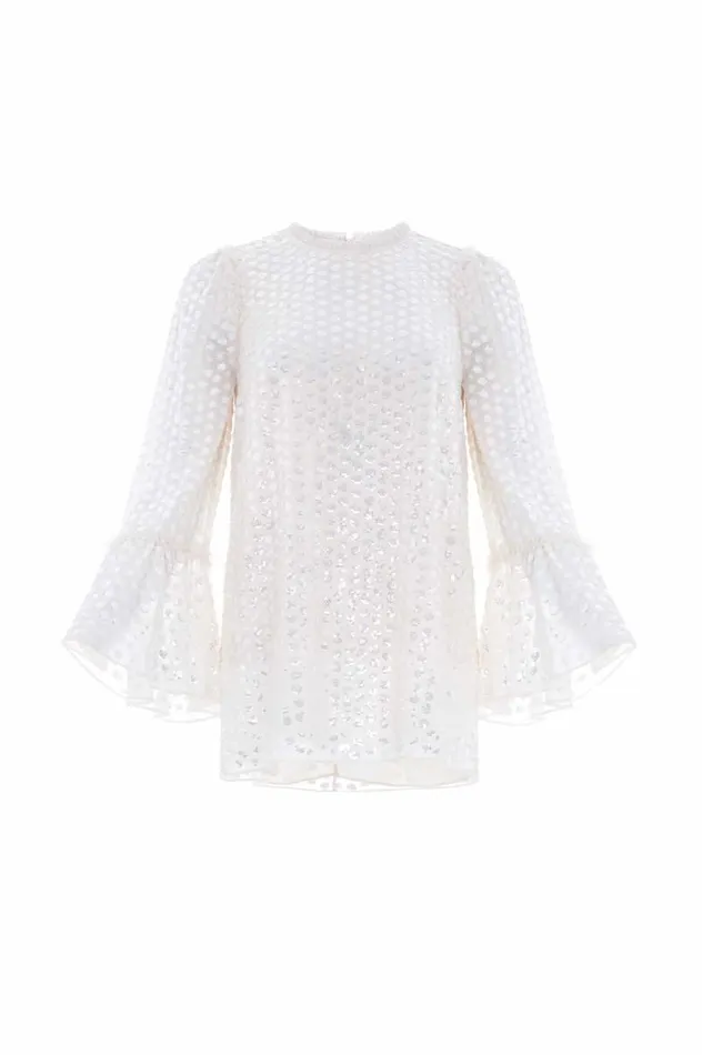Needle and Thread Tops Raindrop Gloss Tunic Champagne 8211 Women