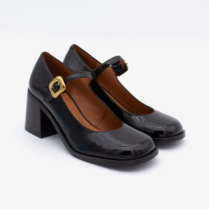 ngel Alarcn Last Units Woman ACELEA 8211 Mary Jane Shoes With Rounded Toe Wide Heel