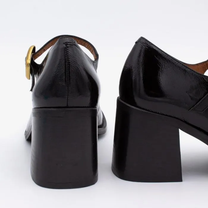 ngel Alarcn Last Units Woman ACELEA 8211 Mary Jane Shoes With Rounded Toe Wide Heel