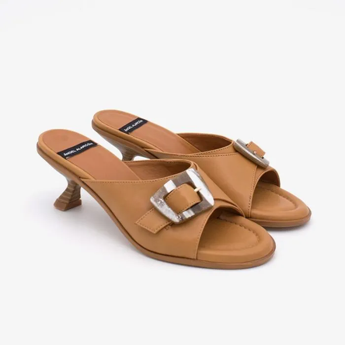 ngel Alarcn Mules Woman FASAL 8211 Mule With Tortoiseshell Embellishment With Low Heel