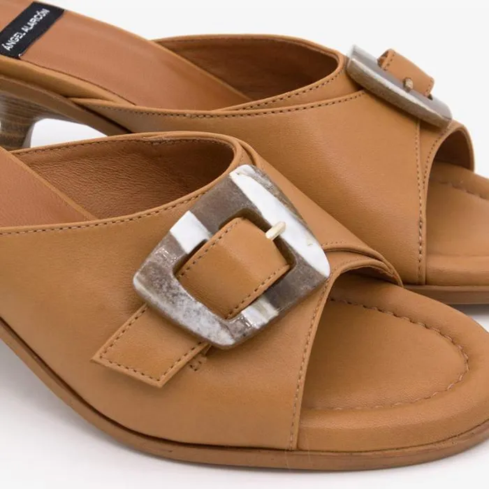 ngel Alarcn Mules Woman FASAL 8211 Mule With Tortoiseshell Embellishment With Low Heel