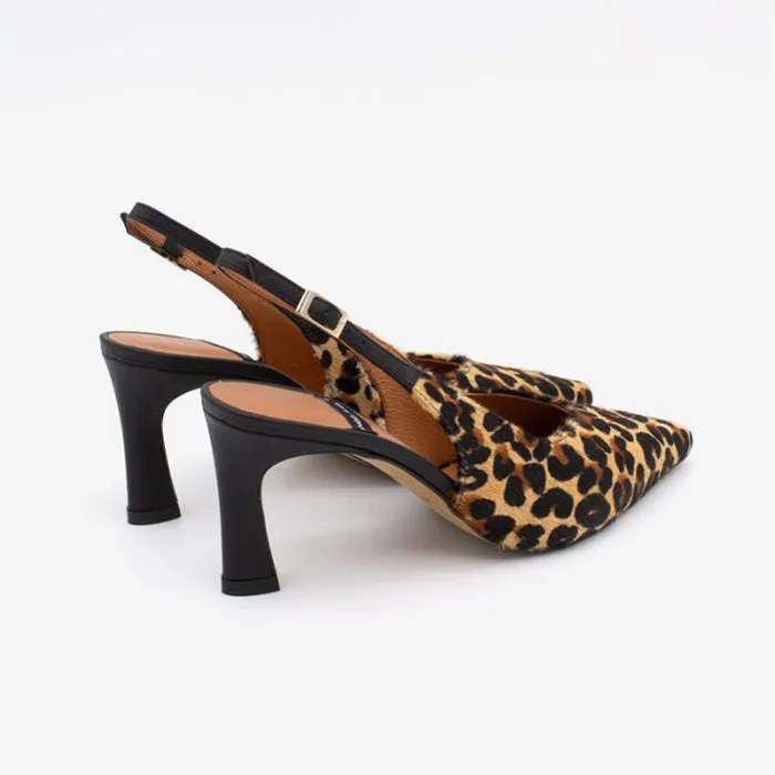 ngel Alarcn Pumps And High Heels Woman HALDESA 8211 Print Cheetah Ankle Strap Pointedtoe Stiletto