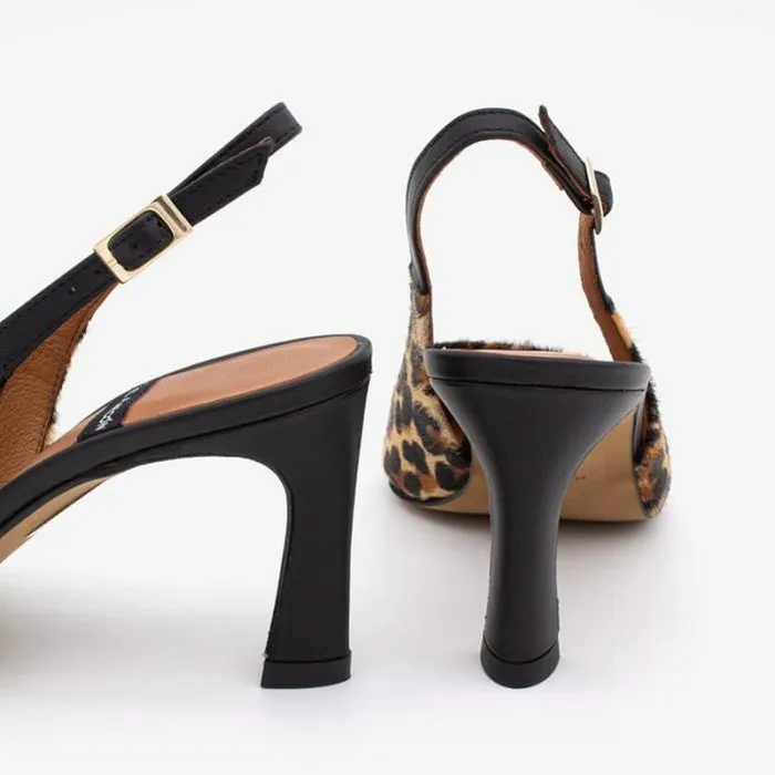 ngel Alarcn Pumps And High Heels Woman HALDESA 8211 Print Cheetah Ankle Strap Pointedtoe Stiletto