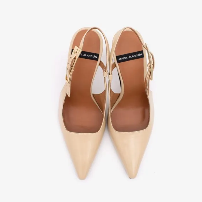 ngel Alarcn Pumps And High Heels Woman LADES 8211 Leather Ankle Strap Pointedtoe Stiletto