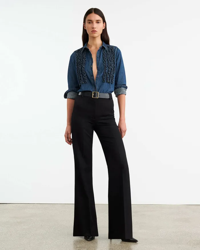 Nili Lotan EFFY PANT Black Women Pants and Shorts