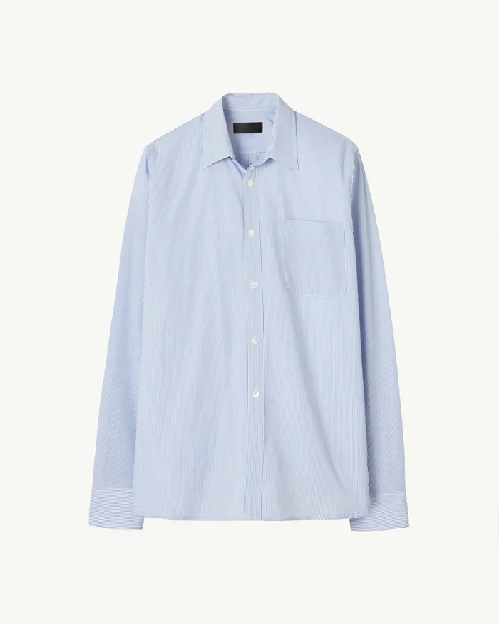 Nili Lotan Shirts Men FINN SHIRT BlueWhite Stripe