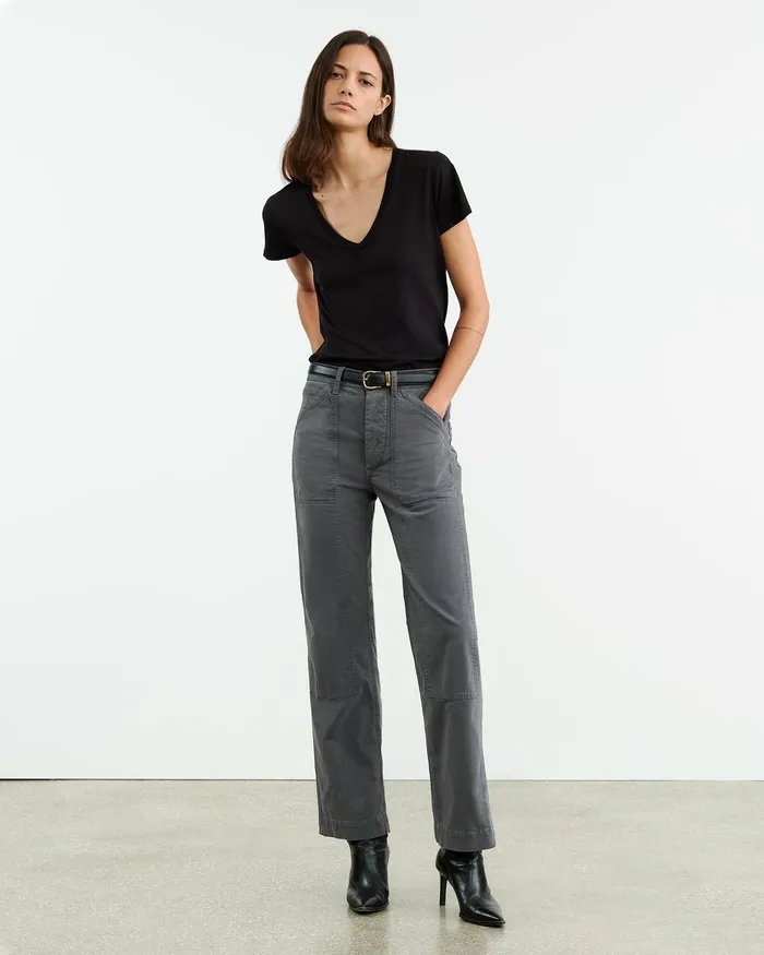 Nili Lotan TIBAULT PANT Carbon Women Pants and Shorts